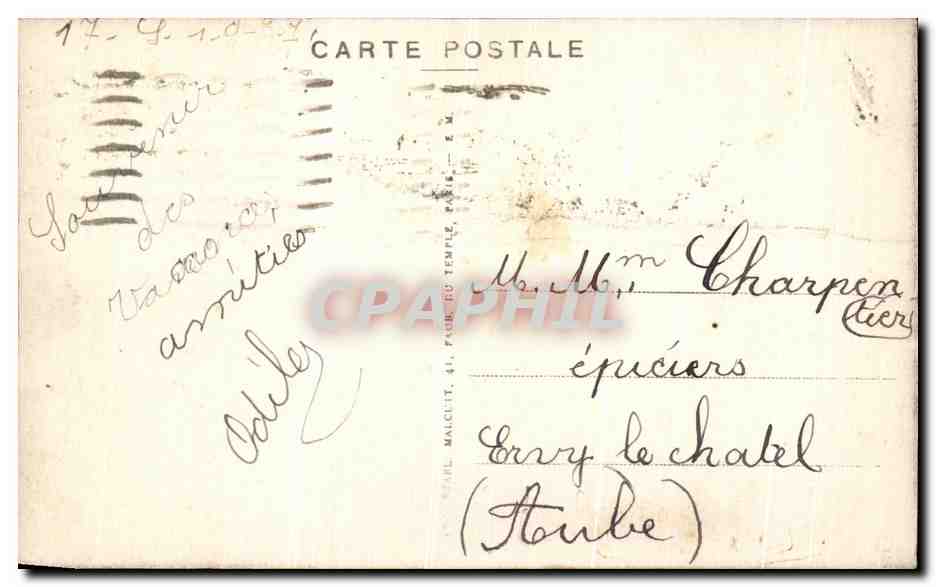 CPA Bois Colombes Rue Victor Hugo Boulangerie — Rückseite
