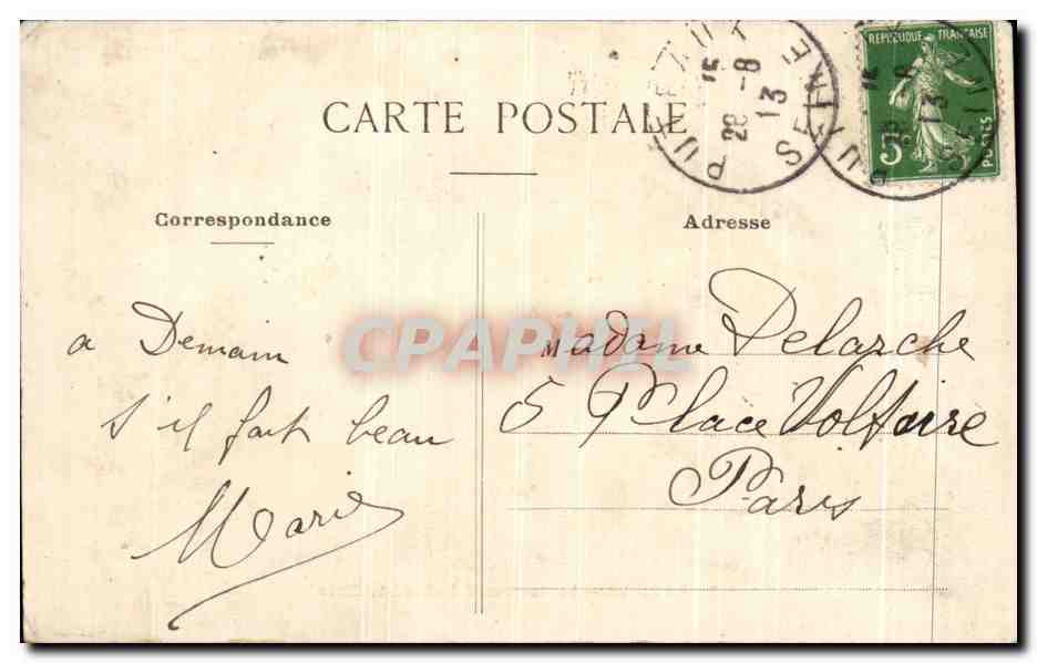CPA Puteaux Le Boulevard Richard Walllace — Rückseite