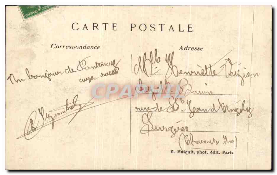 CPA Fontenay aux Roses La Sabliere — Rückseite