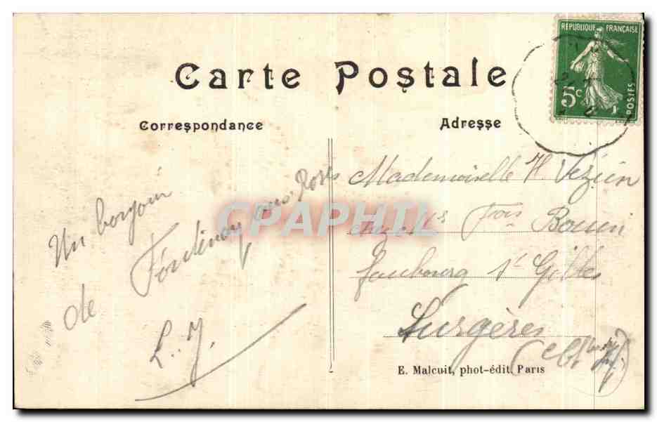 CPA Fontenay aux Roses Avenue de Robinson — Rückseite