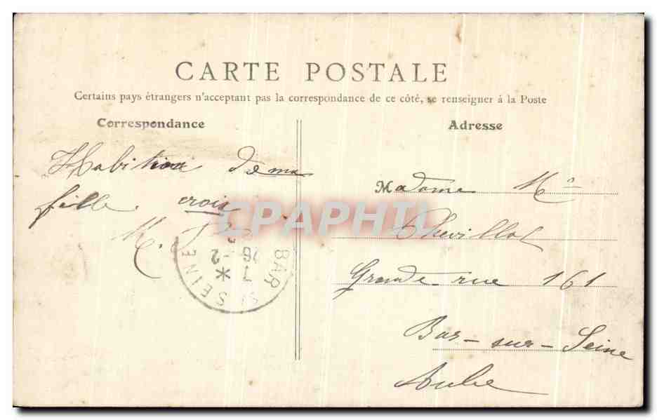 CPA La Banlieue Parisienne Inonde Crue de janvier 1910 Levallois Perret La rue Fazilleau  — Rückseite