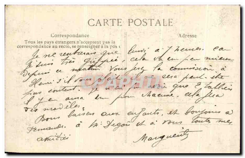 CPA Courbevoie Crue De La Seine En Bas du Pont Inondations 1910 — Rückseite
