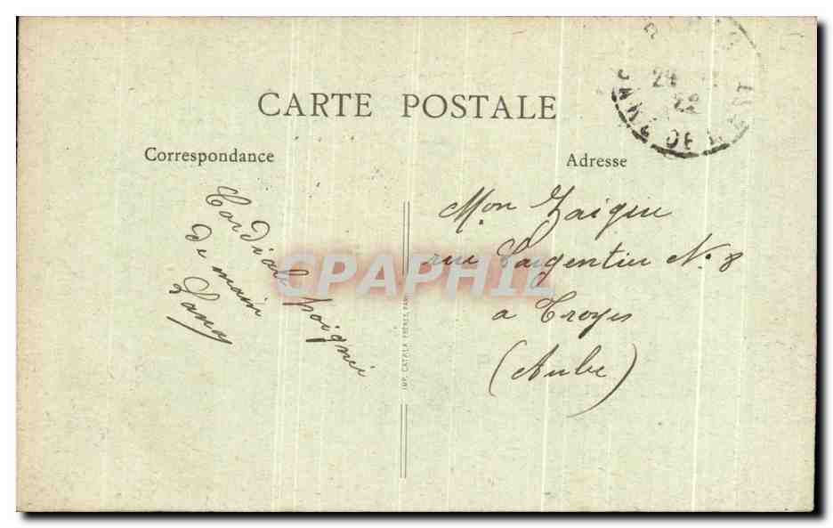 CPA Asnieres Bords de Seine et Une des Arches du Pont Clichy Bateau — Rückseite
