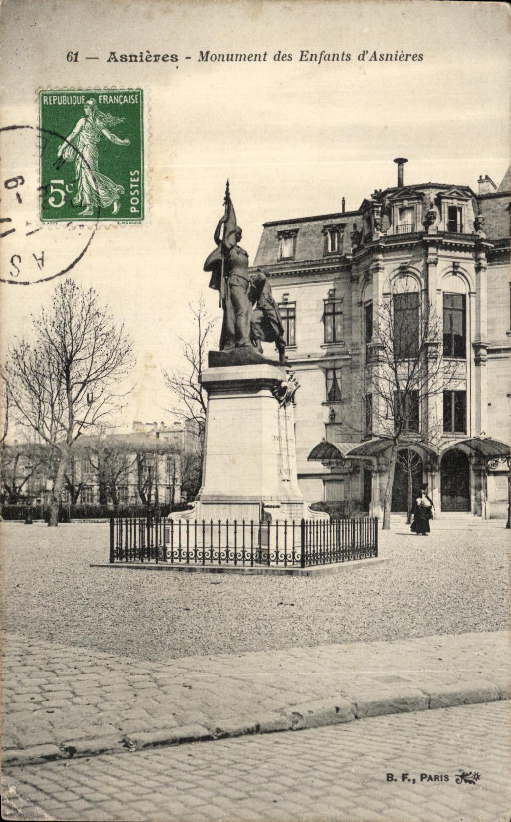 CPA Asnieres Monument des Enfants d Asnieres