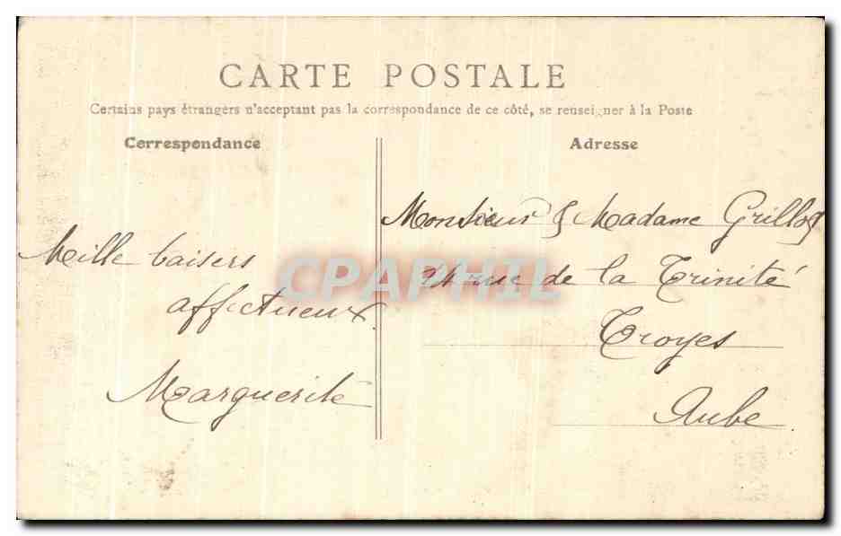 CPA Asnieres Eglise Paroissiale Ste Genevieve Le Maitre autel — Rückseite