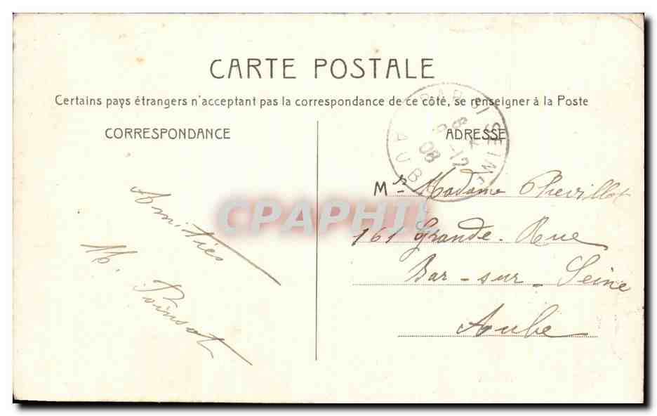 CPA Levallois Perret La rue Raspail Prise de la place Chateaudun Patisserie  — Rückseite