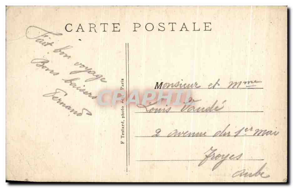 CPA Levallois Perret Rue du Marche Julien Damoy  — Rückseite