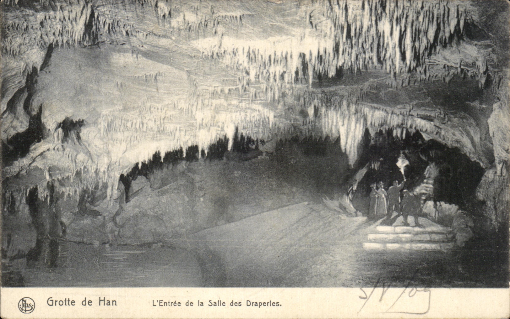 CPA Grotte de Han L Entree de la Salle des Draperles