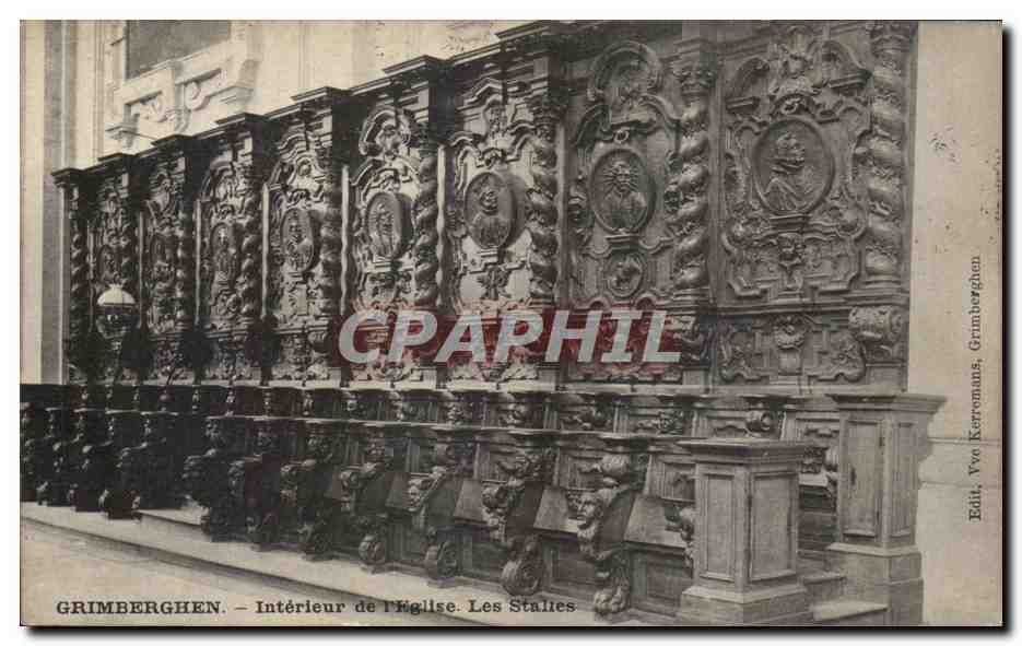 Grimberghen — Intérieur de l'Église. Les Stalles — Vve Kerromans, Grimberghen