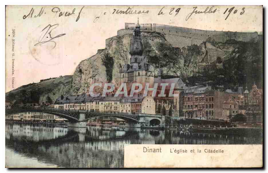 CPA Dinant L Eglise et la Citadelle