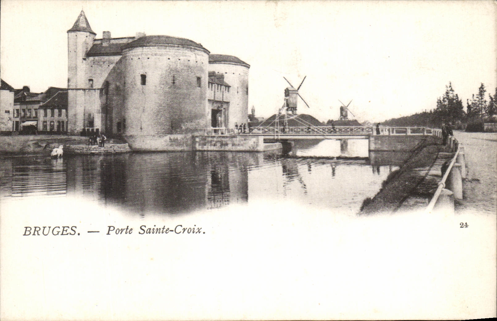 Bruges — Porte Sainte-Croix — Tb. van den Huyvel, éditeur, Bruxelles, n°24