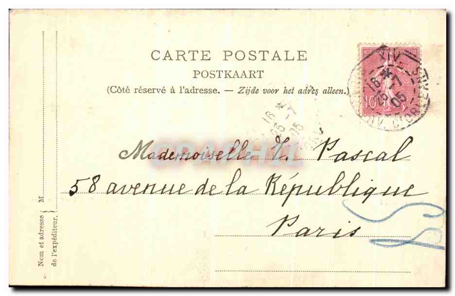 CPA Bruxelles Nouveau palais du roi — Verso
