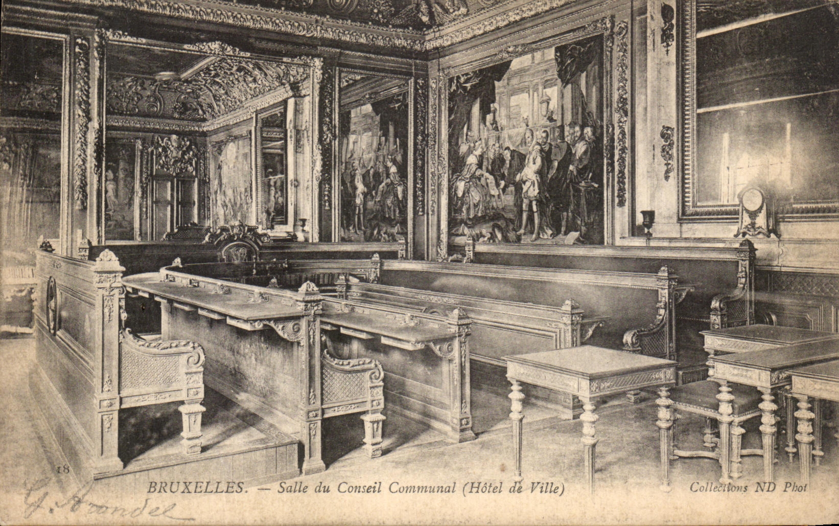 Bruxelles — Salle du Conseil Communal (Hôtel de Ville) — Collections ND Phot