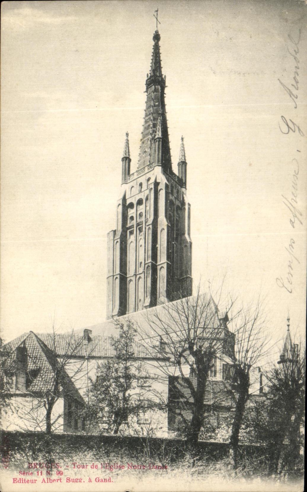 CPA Bruges Tour de l eglise Notre Dame