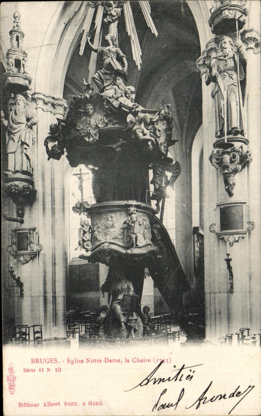 CPA Bruges Eglise Notre Dame La Chaire