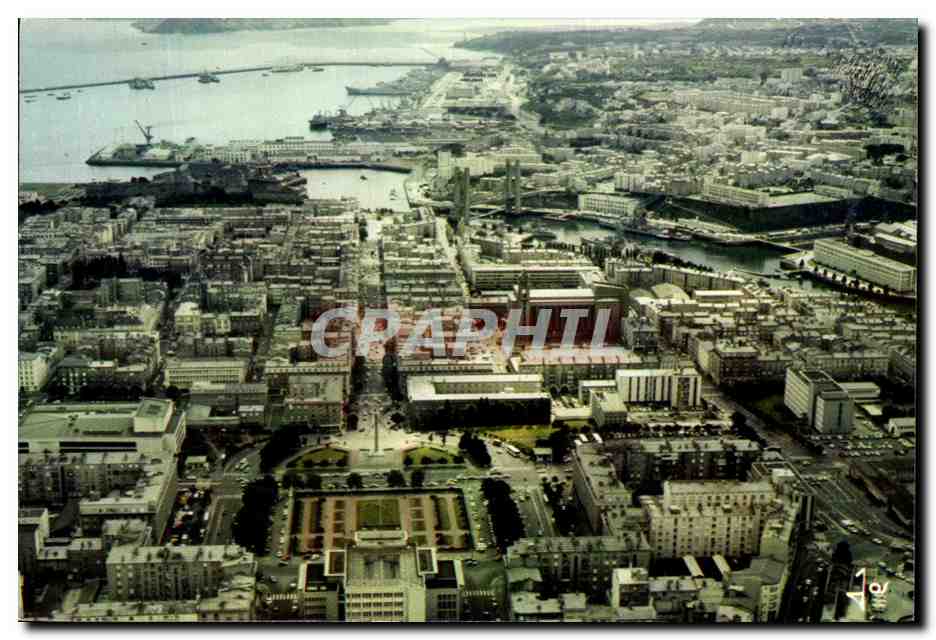 Brest — Allgemeiner Blick, die Rue de Siam und der Kriegshafen — Editions d'Art Jos. Chéret, Brest