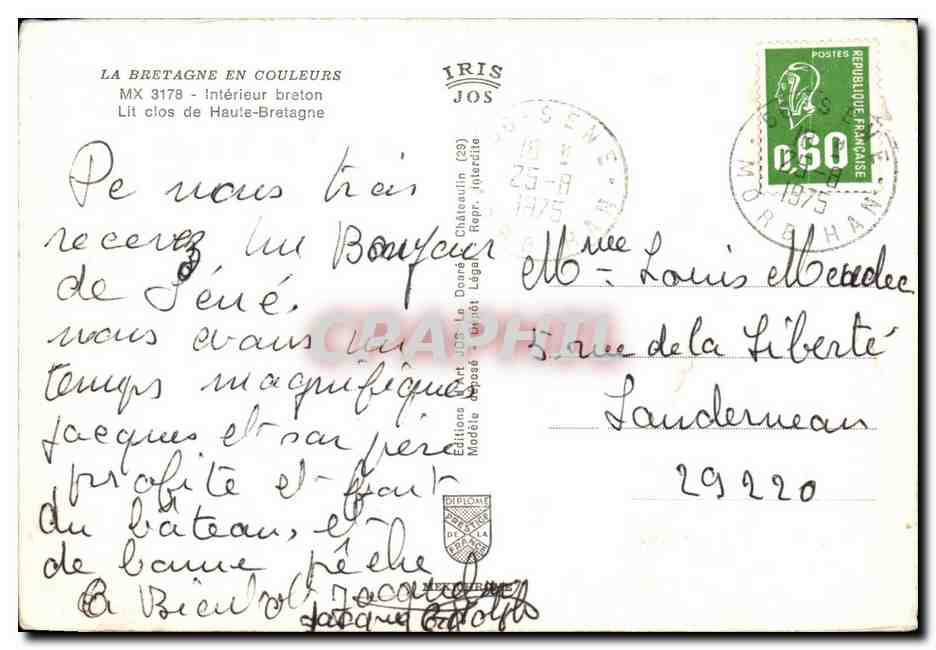 Intérieur breton — Lit clos de Haute-Bretagne — Éditions IRIS JOS — Rückseite