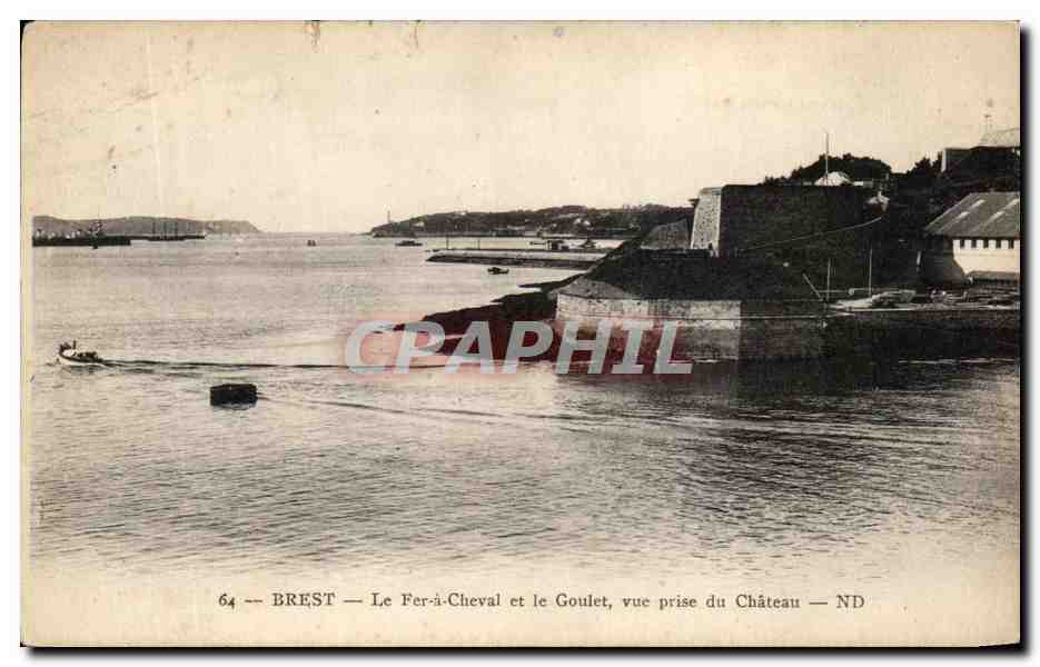 CPA Brest Le Fer a Cheval Et Le Goulet Vue Prise Du Chateau 
