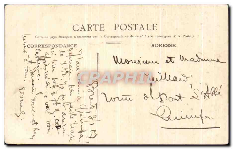 CPA Brest Les Rampes Vues Du Cours Soldat Militaria — Rückseite