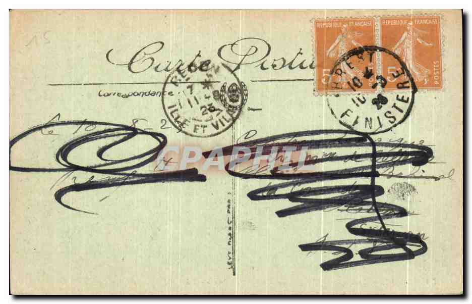 CPA Brest La Porte du Chateau Soldats Militaria — Rückseite