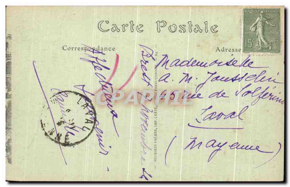 CPA Brest Vue Prise Du Chateau Bateaux — Rückseite