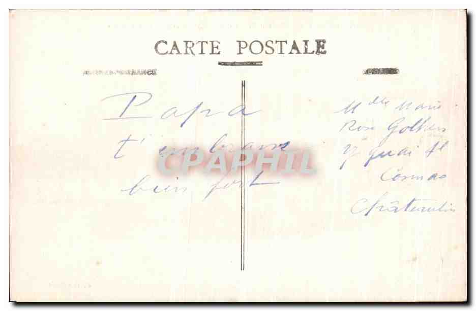 CPA Brest L Eglise St louis La Mairie Les Halles Marche — Rückseite
