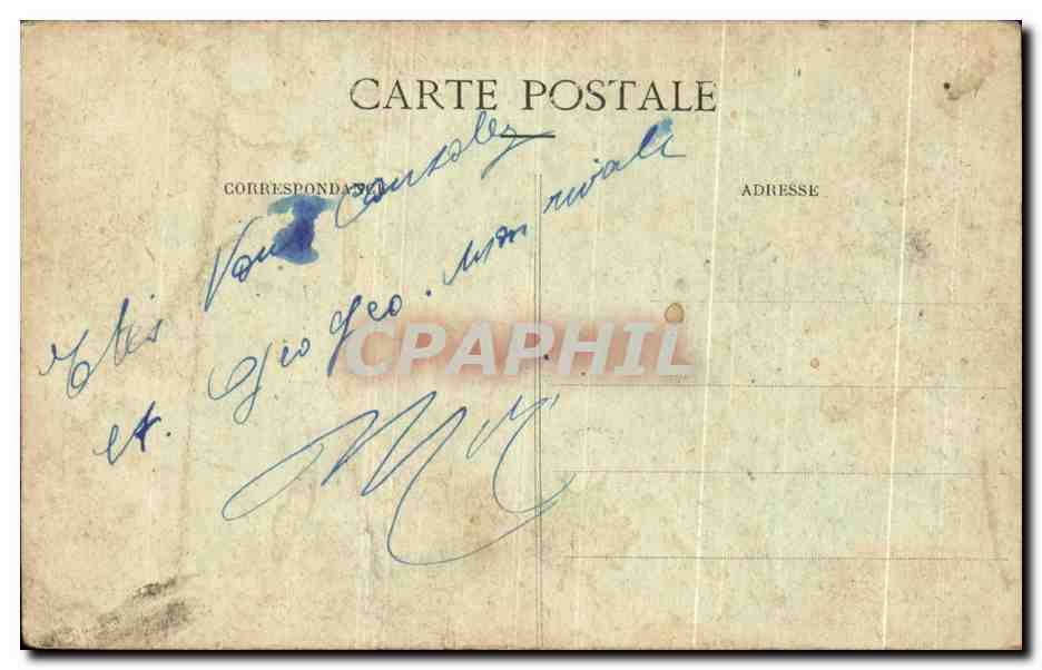 CPA Brest La Rue de Paris Et L Octroi Pharmacie Corbe — Rückseite