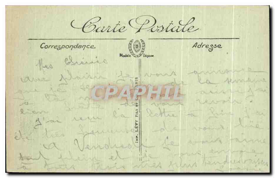 CPA Brest La Rue de La Mairie Militaria — Rückseite