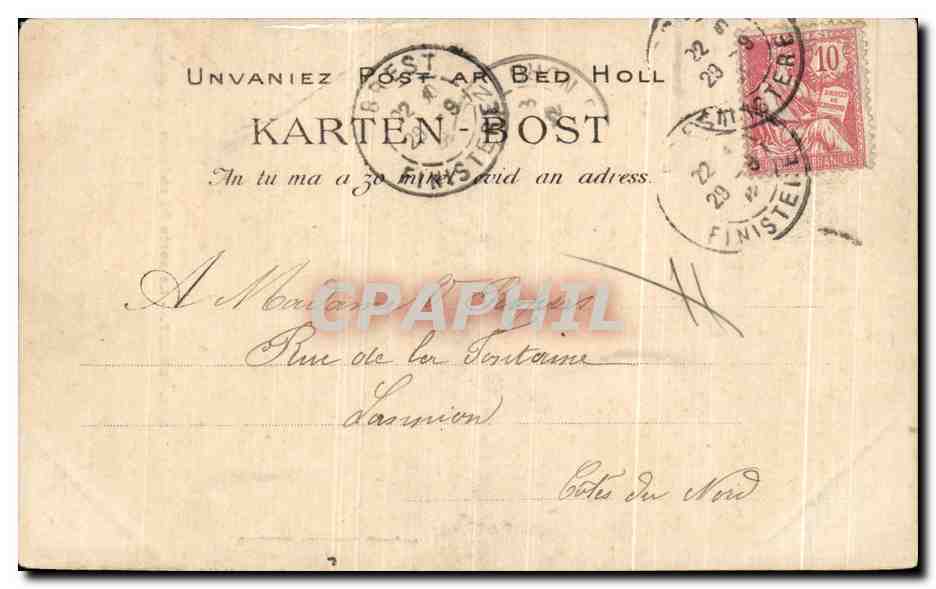 CPA Brest La Porte Du Chateau Militaria Soldats — Rückseite