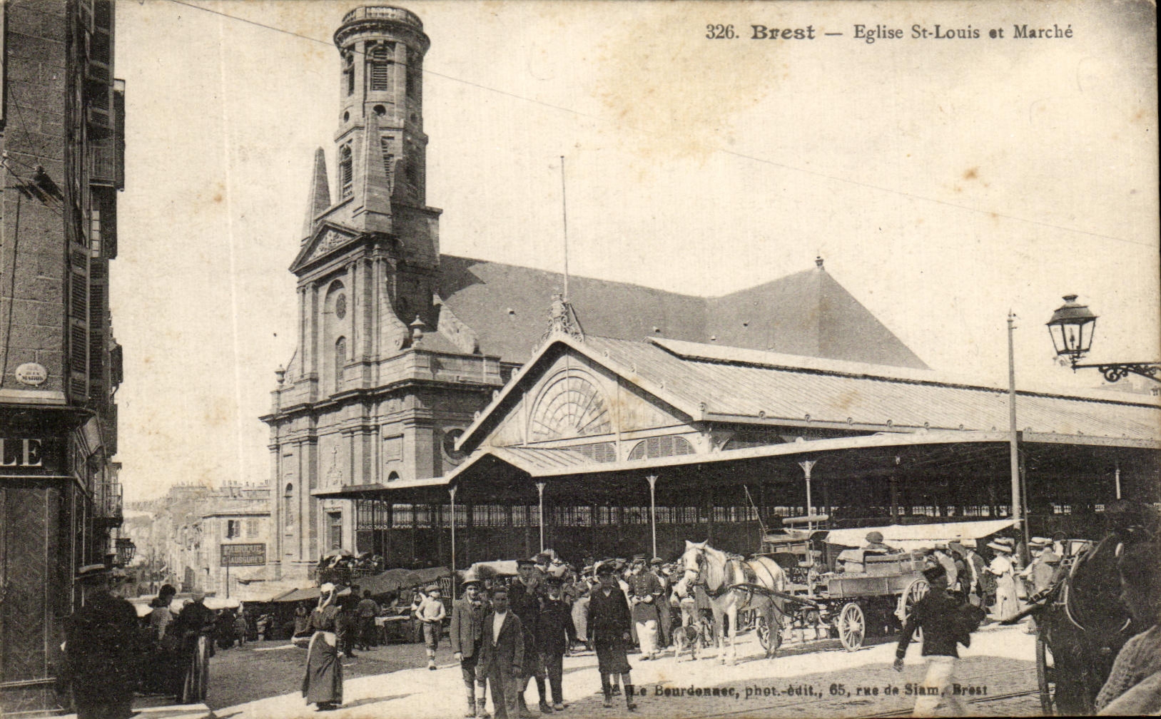 CPA Brest Eglise St Louis Et Marche 