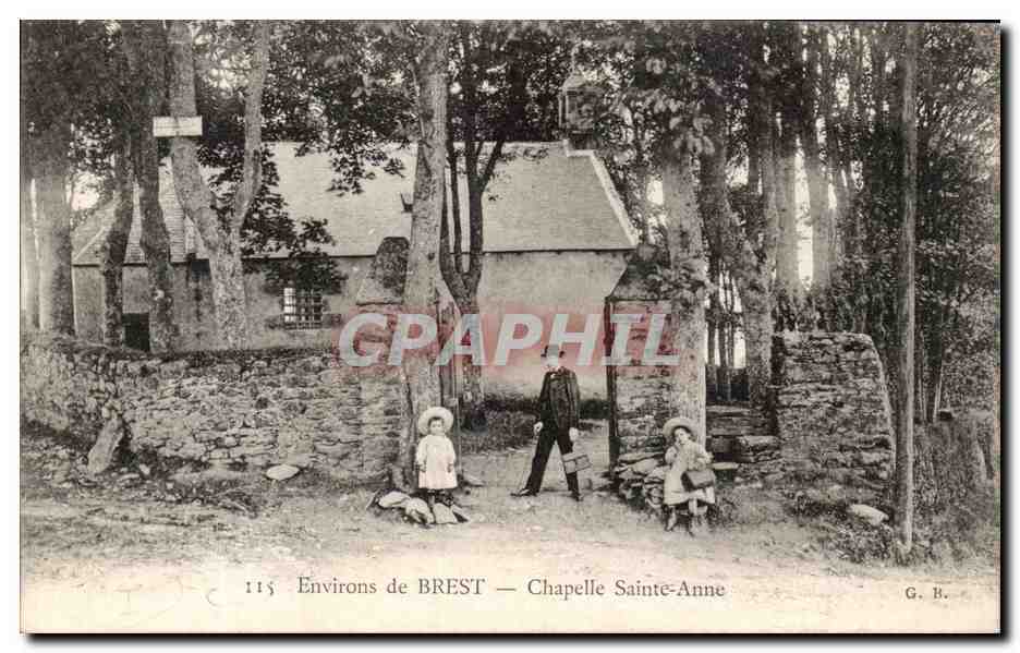 CPA Environs De Brest Chapelle Sainte Anne