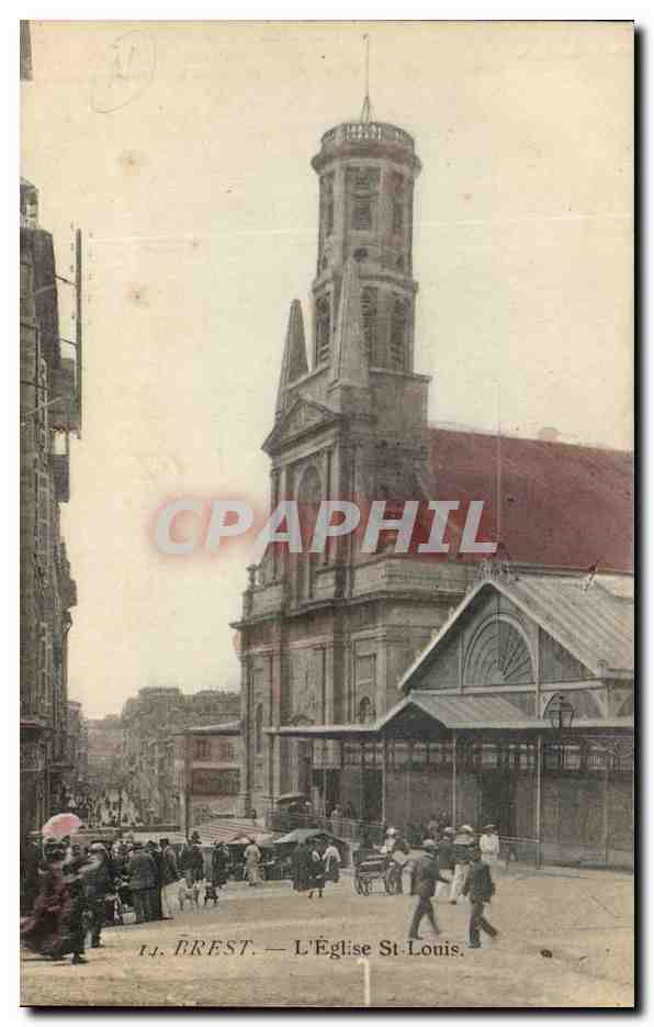 CPA Brest L Eglise St Louis 