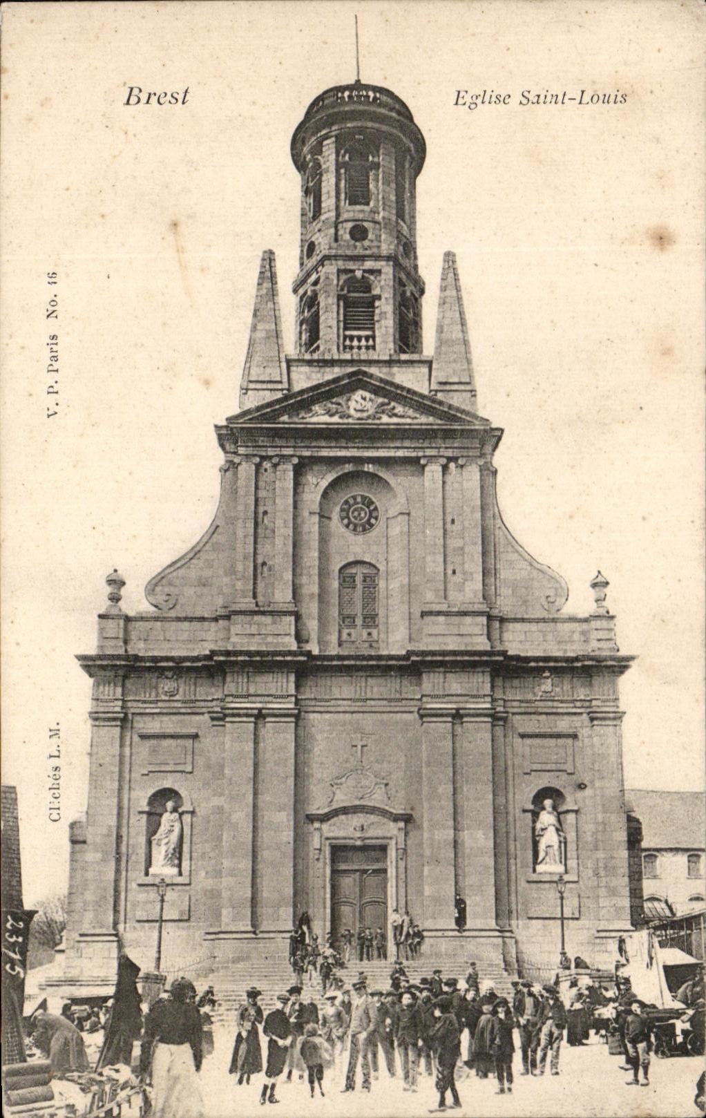 CPA Brest L Eglise Saint Louis 