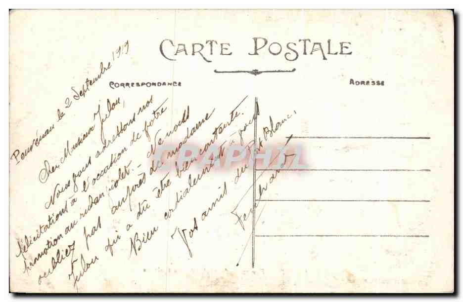CPA Brest Vue Sur l Arsenal cote Du Chateau Bateau — Rückseite