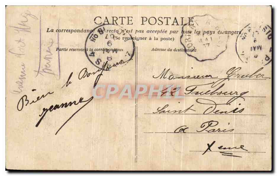 CPA Brest Le Port de Guerre Bateaux — Rückseite