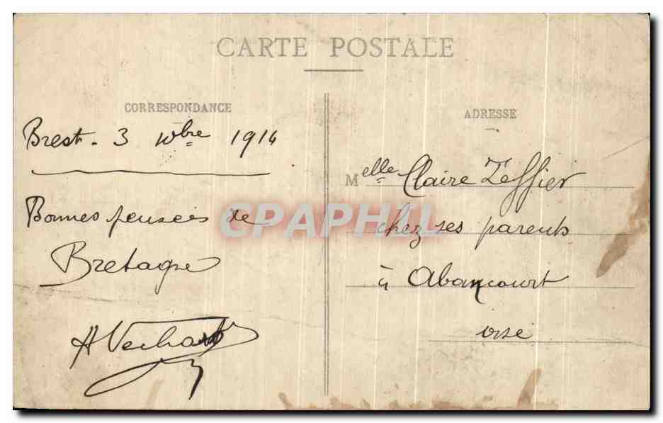 CPA Brest La Rade et L Entree Du Port De Guerre Bateaux — Rückseite