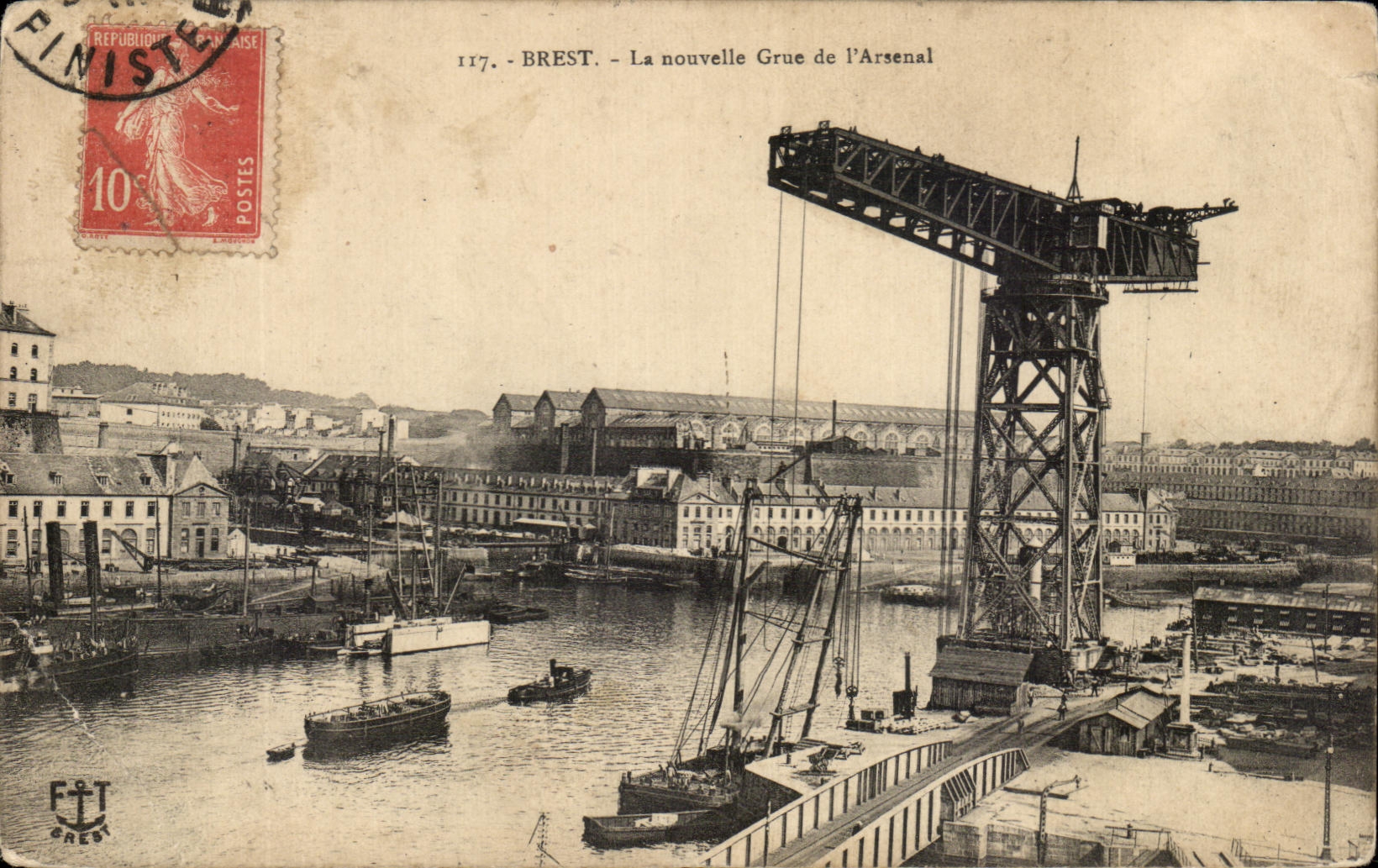 CPA Brest La Nouvelle Grue de L Arsenal 