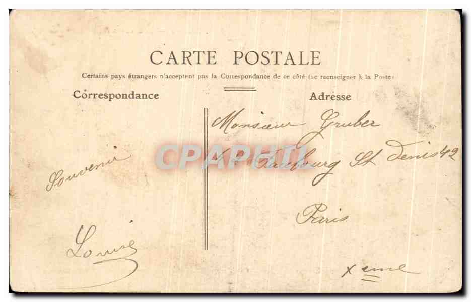 CPA Brest Tourelle Avant D un Croiseur Bateau — Rückseite