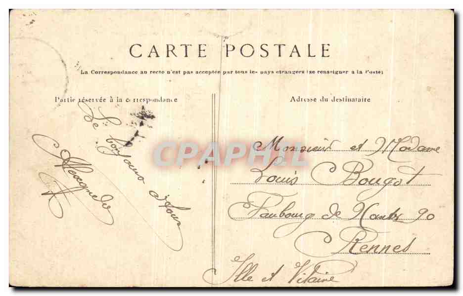 CPA Brest La Rade Entree Du Port De Guerre  — Rückseite
