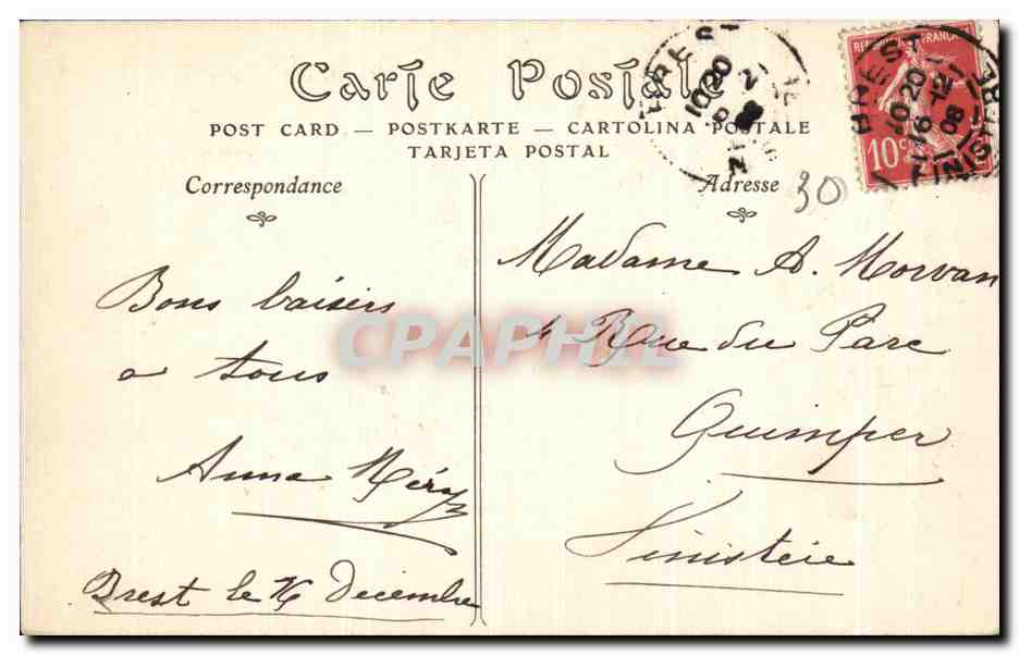 CPA Port Militaire De Brest Le Pont Natioanal Vue Prise De L Avant Port Bateau — Rückseite