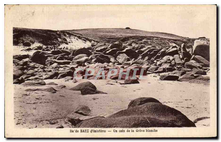 CPA Ile De Batz Un Coin de La Greve Blanche