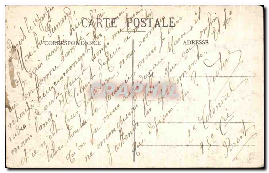 CPA Brest La Rade Et L Entree Du Port de Guerre Bateaux — Rückseite