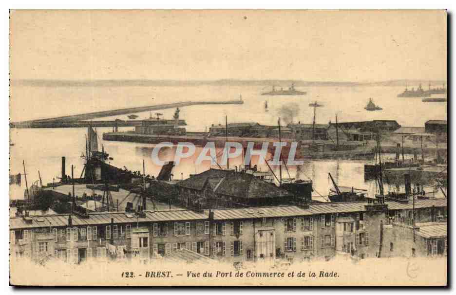 CPA Brest Vue DU Port De Commerce et De La Rade 
