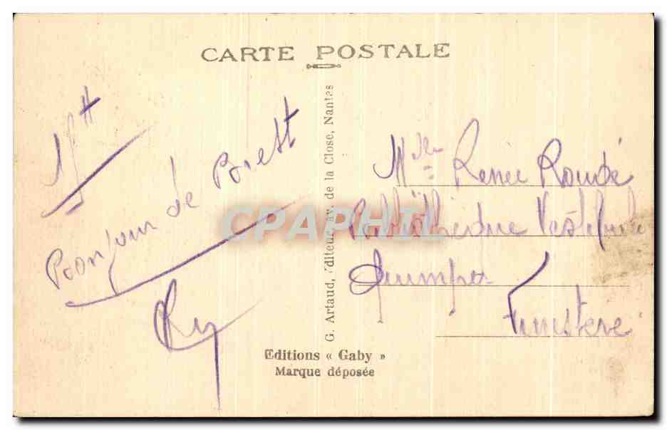 CPA Brest Croiseur Tourville Et ravitaillement d un contre torpilleur par un vapeur petrolier Bateaux — Rückseite