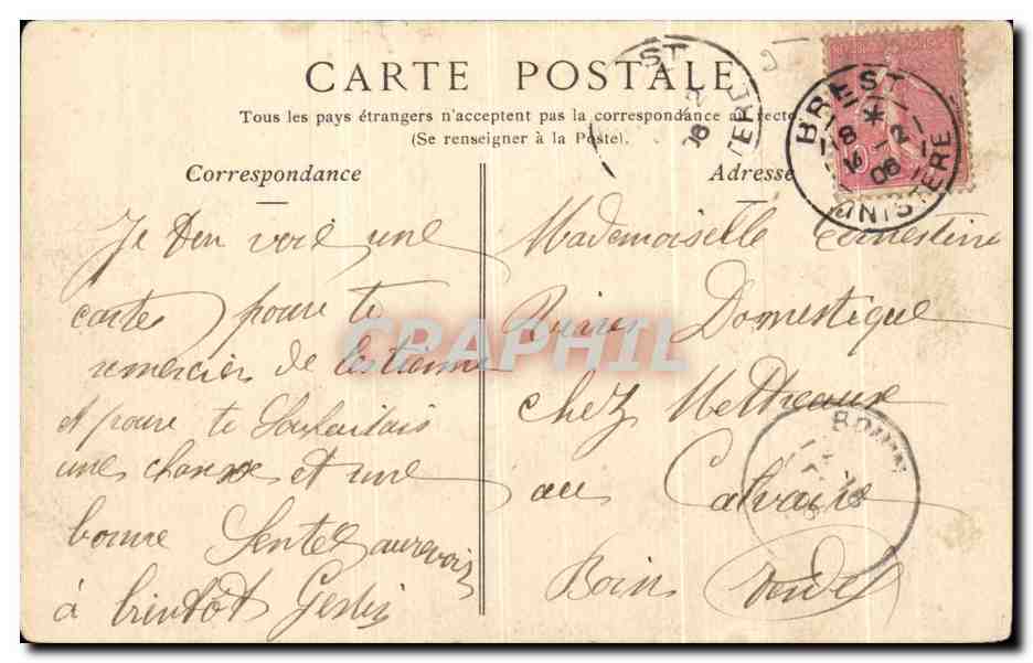 CPA Brest L Entree Du Port Et La Rade  — Rückseite