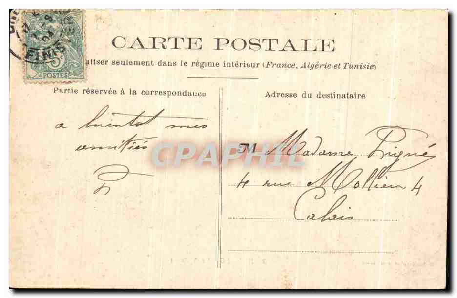 CPA Brest Rade et Goulet de Brest Bateaux — Rückseite