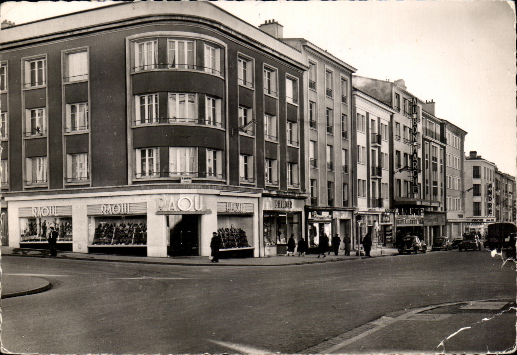 CPSM Brest Rue De Siam Et Magasin Au Bon Marche Raoul
