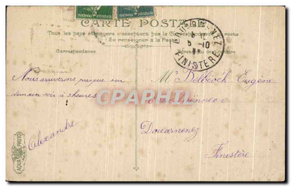 CPA Brest Avant Port Militaire Bateau — Rückseite