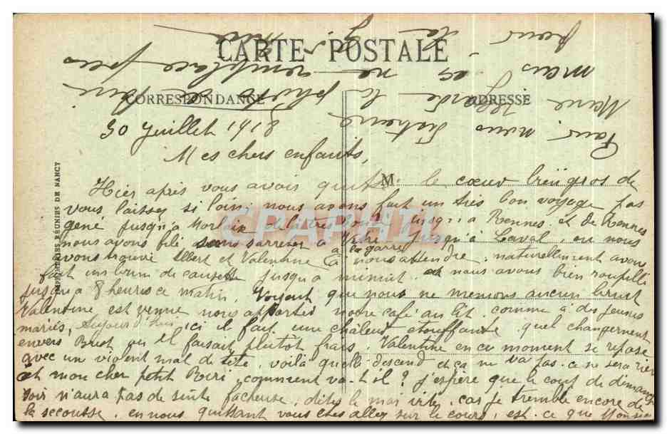 CPA Brest Entree du port par un clair de lune Bateau  — Rückseite