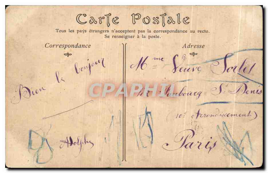 CPA Port Militaire De Brest Sortie du cuirasse Le Hoche Bateaux  — Rückseite